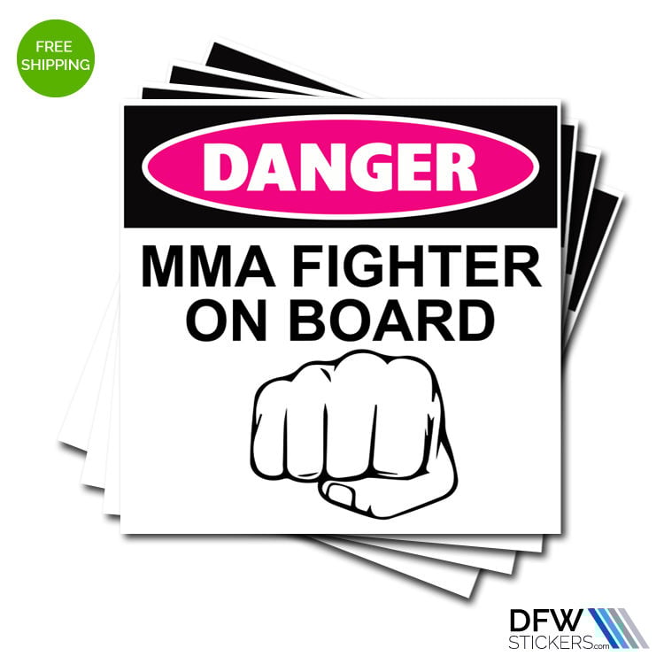 MMA Fighter On Board Sticker (Red or Pink) - Image 2