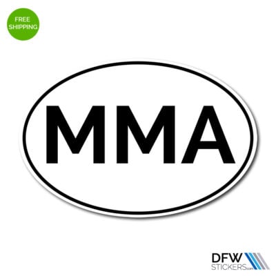 MMA Oval Stickers
