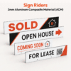 Custom Real Estate Sign Riders by DFW Stickers