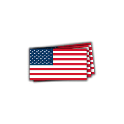 American flag full color sticker by DFW Stickers