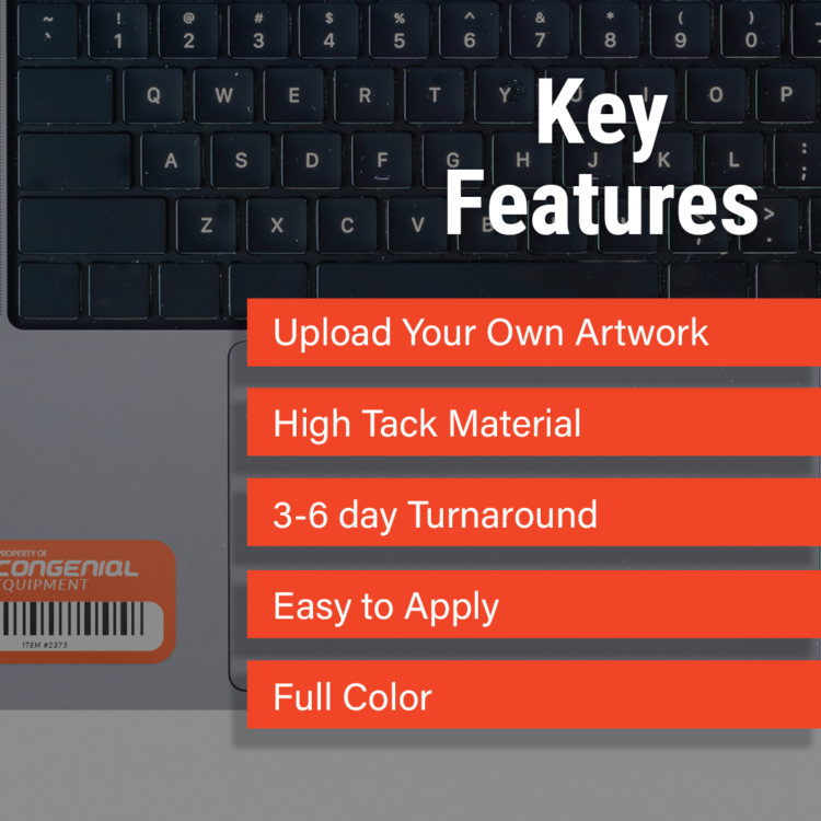Custom Asset Tags by DFW Stickers Key Features