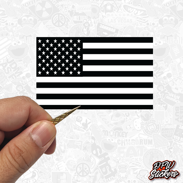 Black american flag Sticker