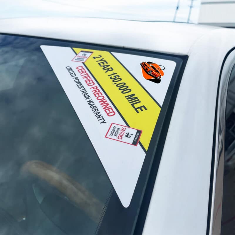 Car Dealer Window Stickers - DFW Stickers