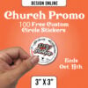 Custom Church Sticker Giveaway by DFW Stickers