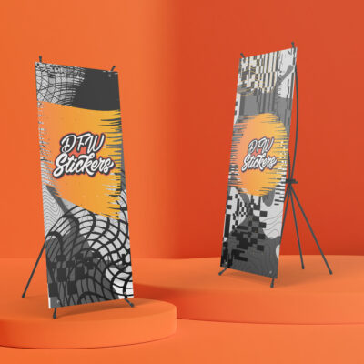 Collapsible Banner Stand for Indoor Display by DFW Stickers