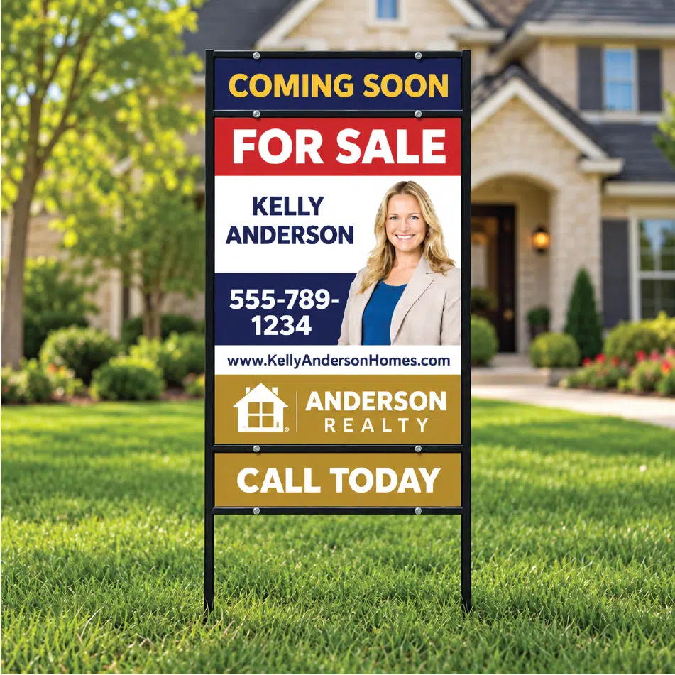 Custom Metal Realtor Signs with Riders by DFW Stickers