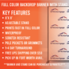 Key Features of our Custom 8x8 Backdrop Banner Stand by DFW Stickers