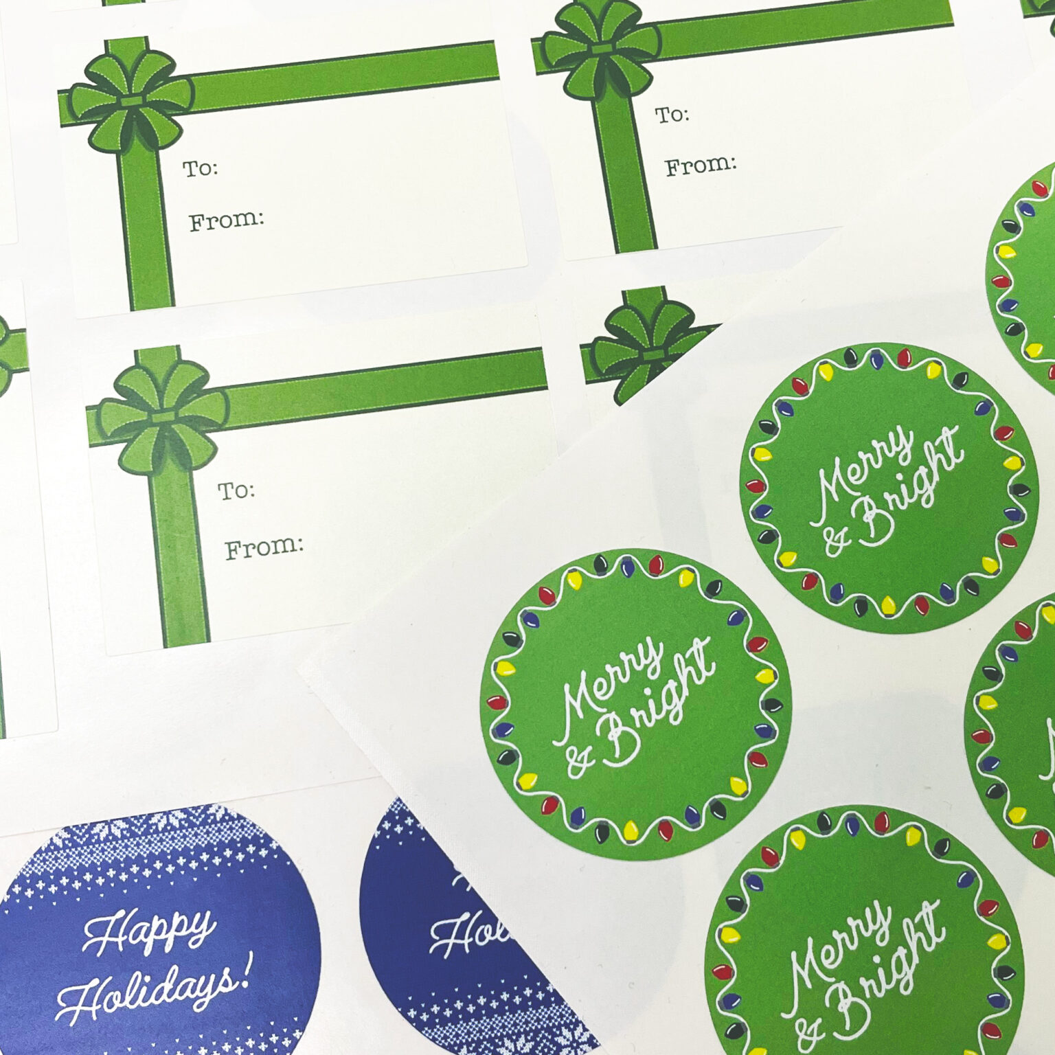 Custom Holiday Gift Labels by DFW Stickers