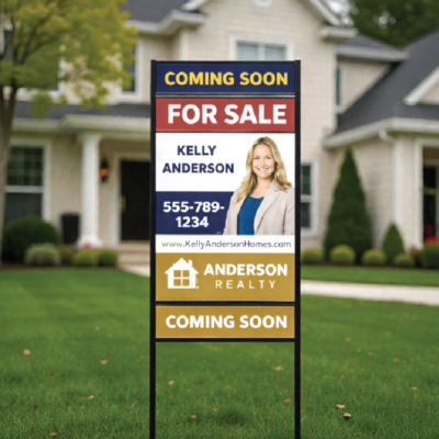 Custom Metal Realtor Signs with Riders by DFW Stickers