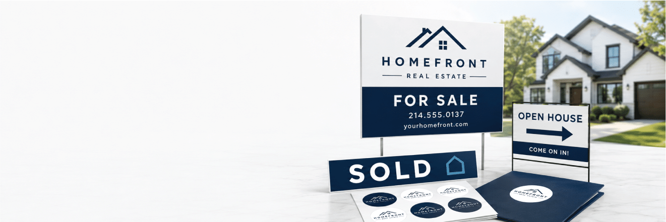 Custom Real Estate Stickers and Signs by DFW Stickers