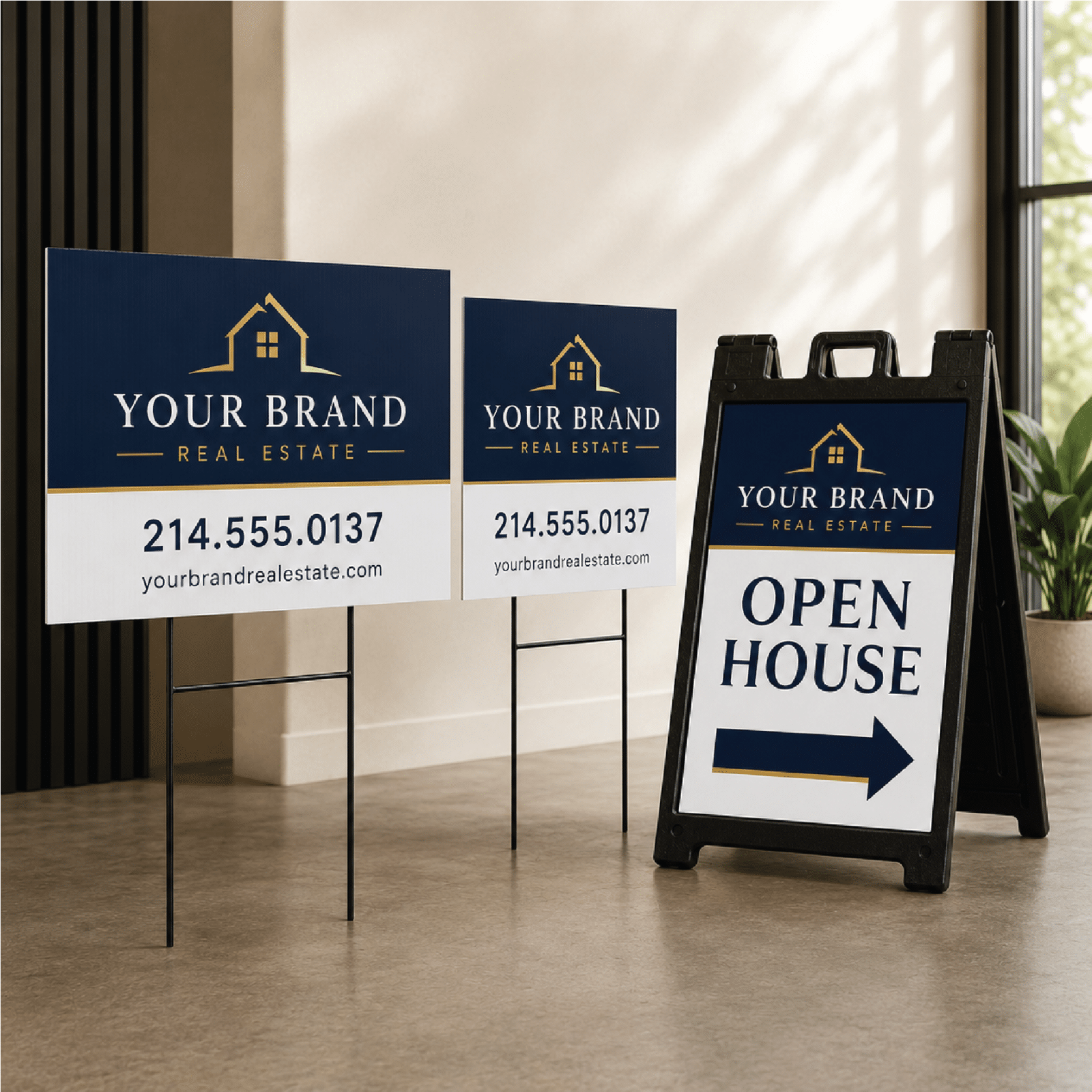 Custom Real Estate Yard Signs by DFW Stickers