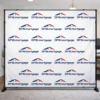 Custom Mortgage Step and Repeat Backdrop Banner with Stand by DFW Stickers