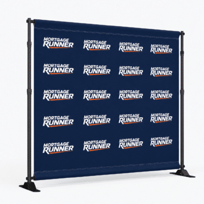 Custom Step and Repeat Backdrop Banners with Stand by DFW Stickers
