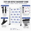 Custom Step and Repeat Backdrop Stand by DFW Stickers
