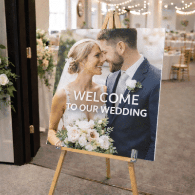 Custom Wedding Event PVC Signs by DFW Stickers