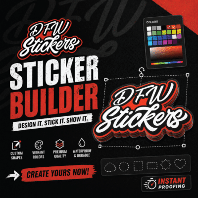 DFW Stickers Custom Sticker Builder