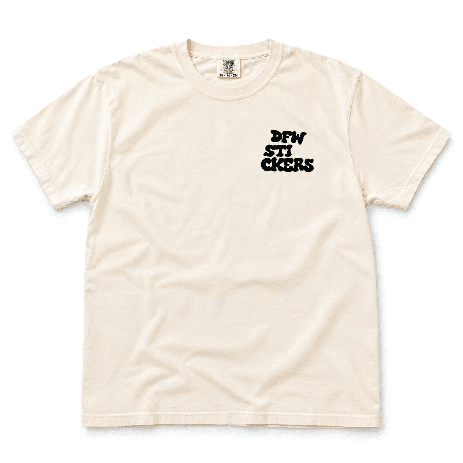 DFW Stickers Felix Street Cat Ivory Tee