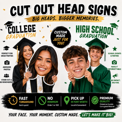 Custom Graduation Big Head Cutout Signs