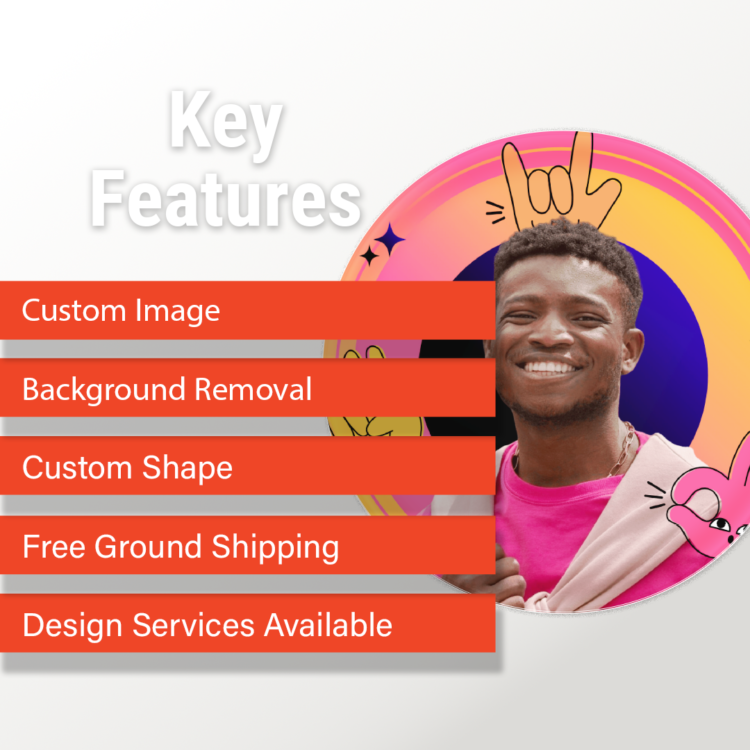 Face Shape Vinyl Sticker by DFW Stickers Key Features