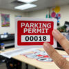 Front Adhesive Parking Permit Stickers