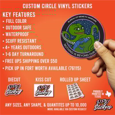 Alternative view of Circle Vinyl Stickers