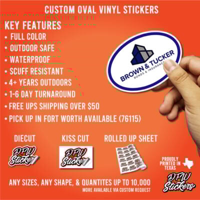 Alternative view of Oval Vinyl Stickers