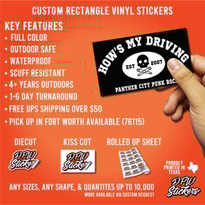 Alternative view of Rectangle Vinyl Stickers