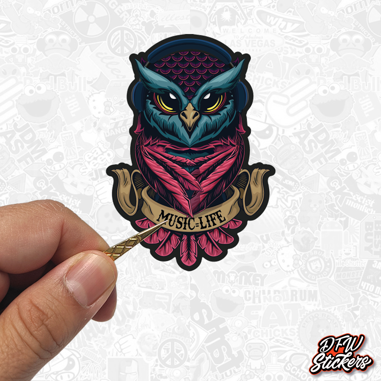 Music Owl Sticker