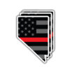 Nevada back the red thin line sticker by DFW Stickers