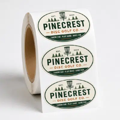 Oval Roll Labels by DFW Stickers