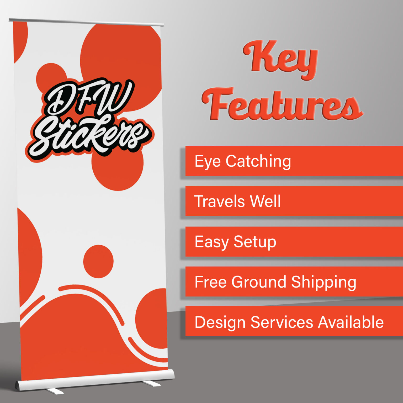 DFW Stickers Retractable Banner Stand