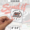 Send It Four Inch Square Vinyl Stickers