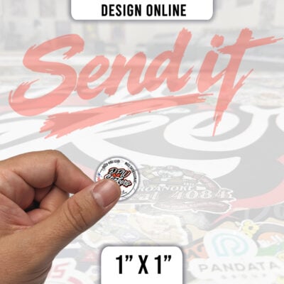Send It - One Inch Circle Vinyl Stickers