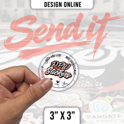 Send It - Three Inch Circle Vinyl Stickers