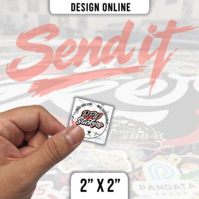 Send it - two inch square vinyl stickers