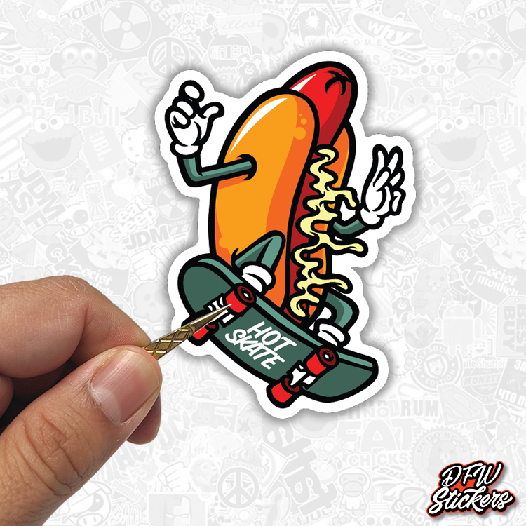 Skater Hotdog Sticker