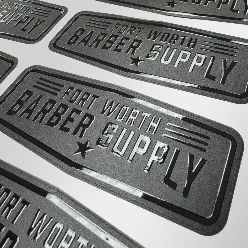 Fort Worth Barber Supply Spot UV Gloss Sticker