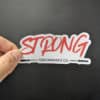 Strong Performance Die Cut Gym Stickers by DFW Stickers
