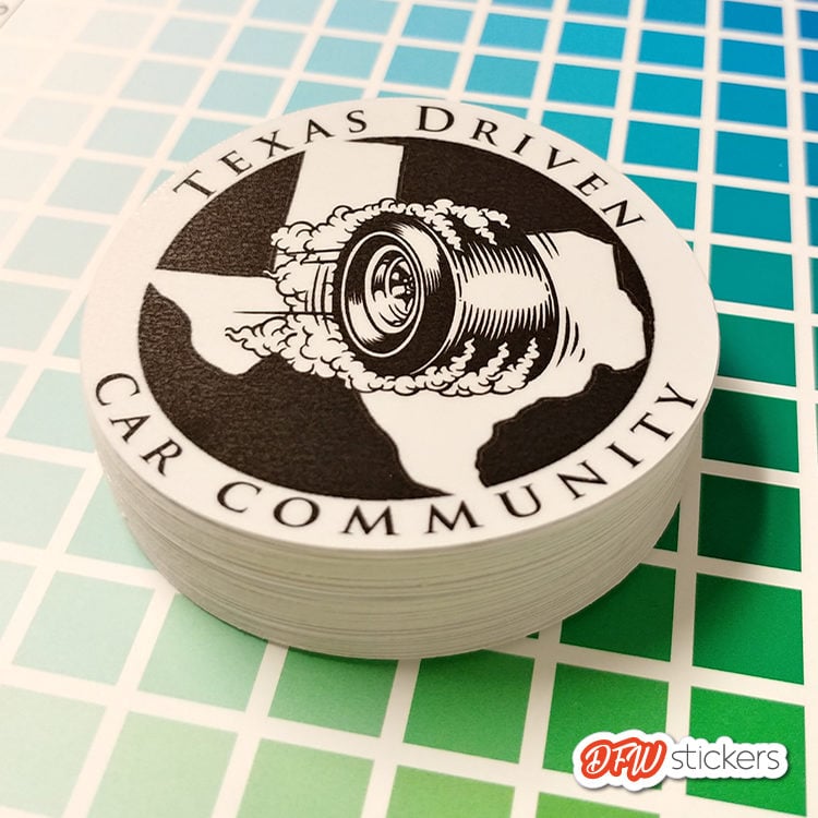 Send It! 3"x3" Circle Vinyl Stickers - Image 10