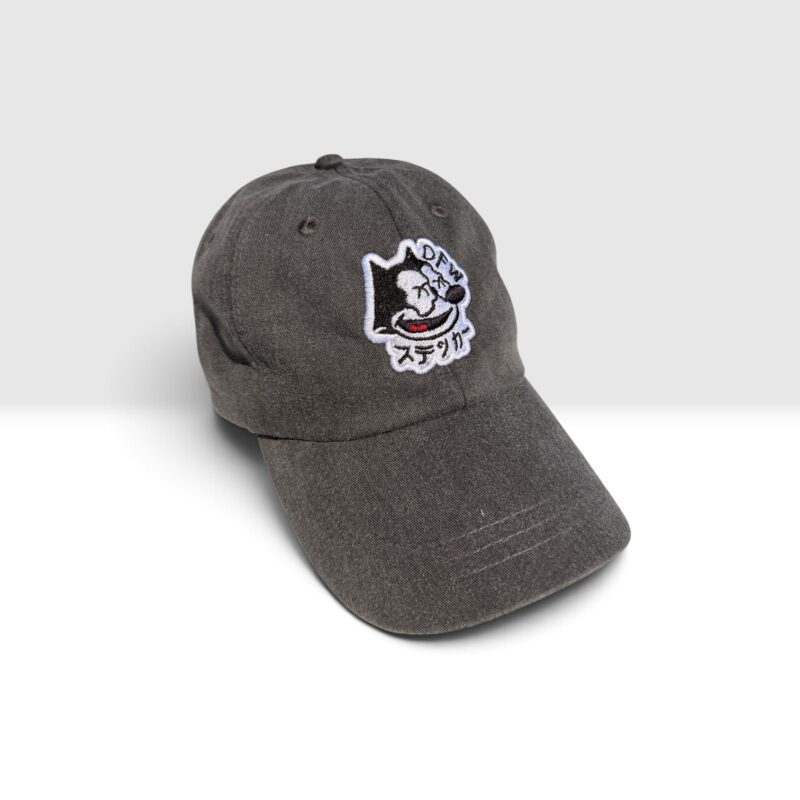 Washed Black - 120 East Felix Cat Dad Hat - Front View.jpg