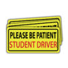 Yellow and black patient student driver sticker by DFW Stickers