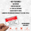 Key Features of our Caution Stickers
